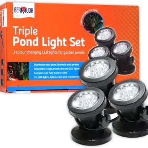 Bermuda Triple Pond Light Set Coloured