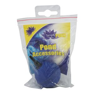 ViaAqua Large Ceramic Airstone – 50mm Round Ball, 3/16” Hose, For Pond Or Aquarium