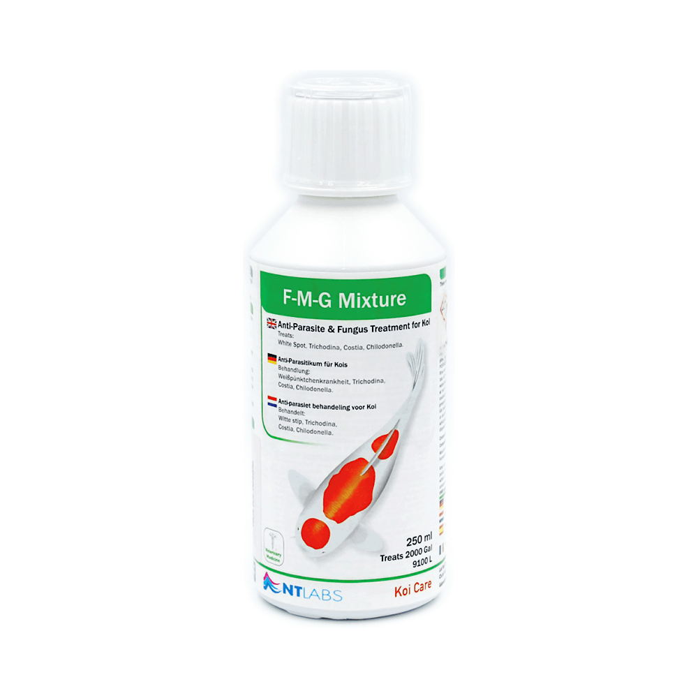 NT Labs Koi Care FMG pond fish treatment bottle